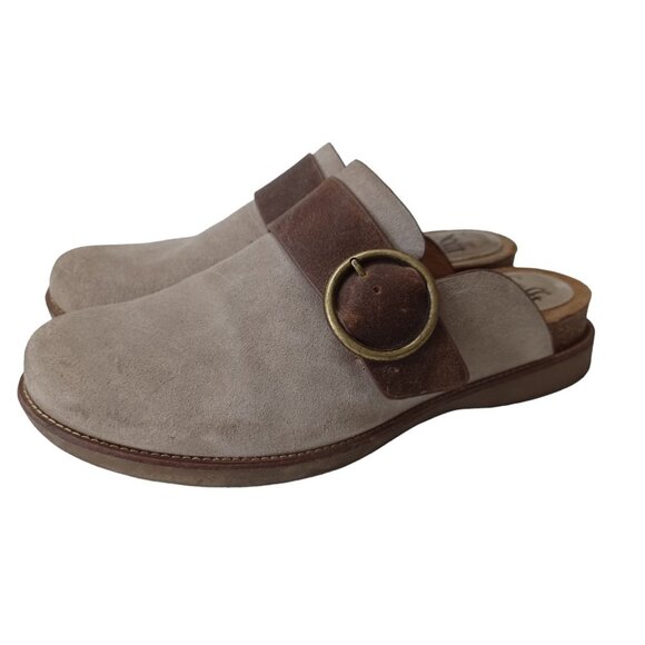 SOFFT Clog Mule Billie Slip On Slide Cashmere Suede Brown Leather Womens 9.5 - Picture 16 of 16